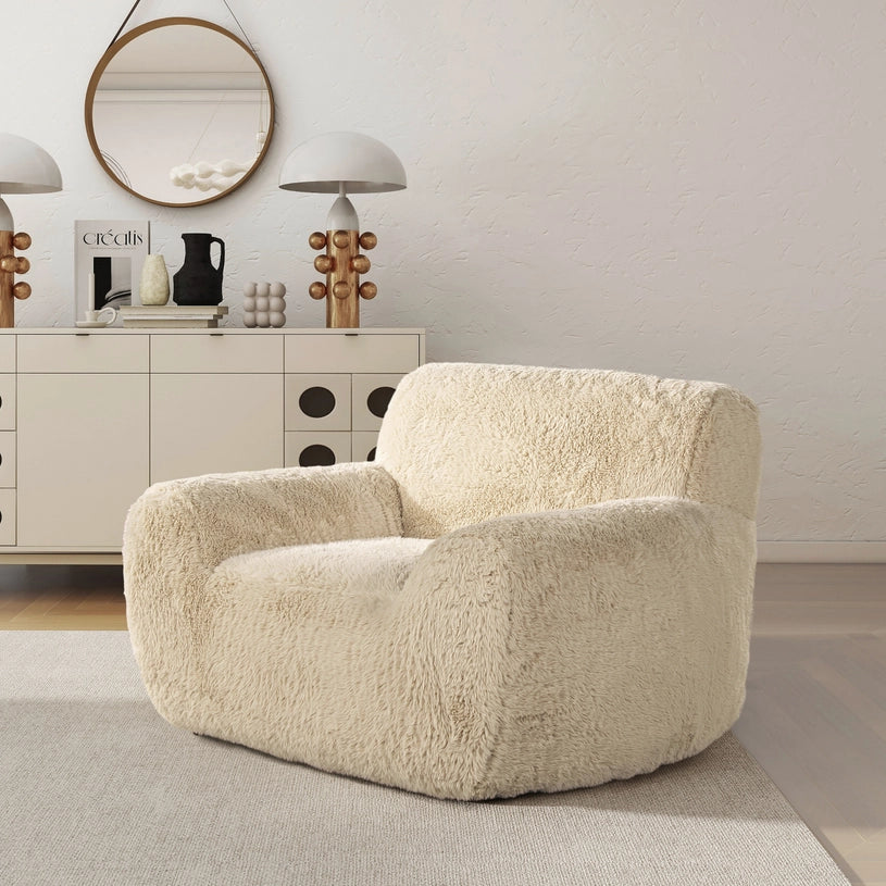 The Summit Armchair in Faux Shearling